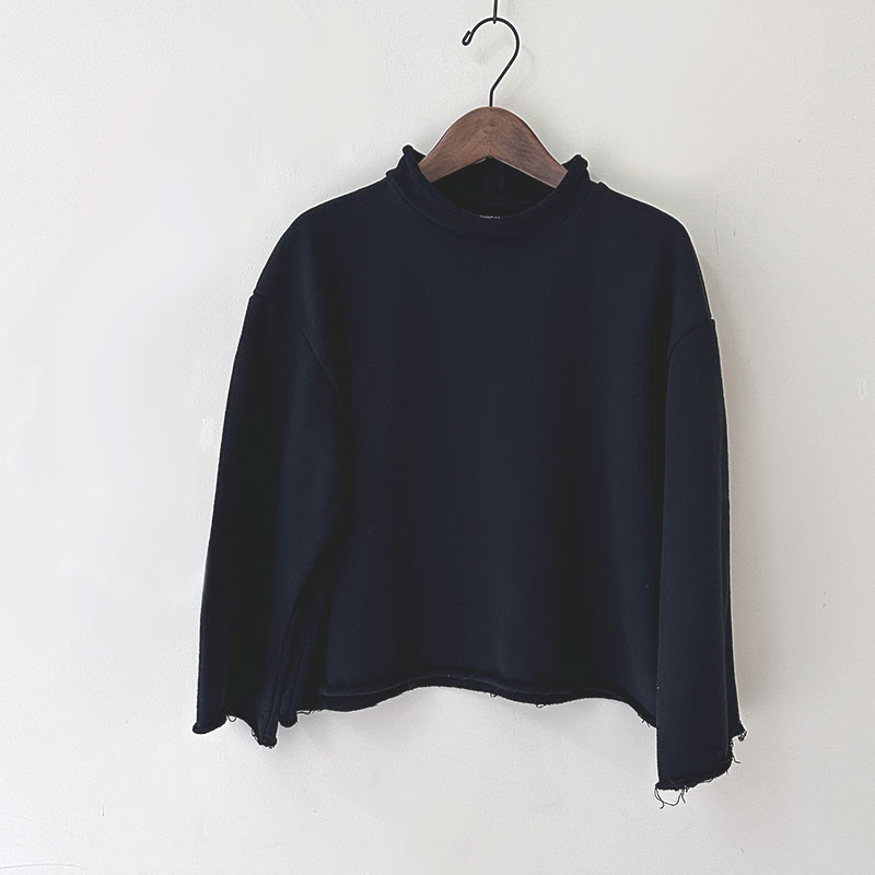 ティグルブロカンテ BD裏毛 カットオフワイドスウェット Black