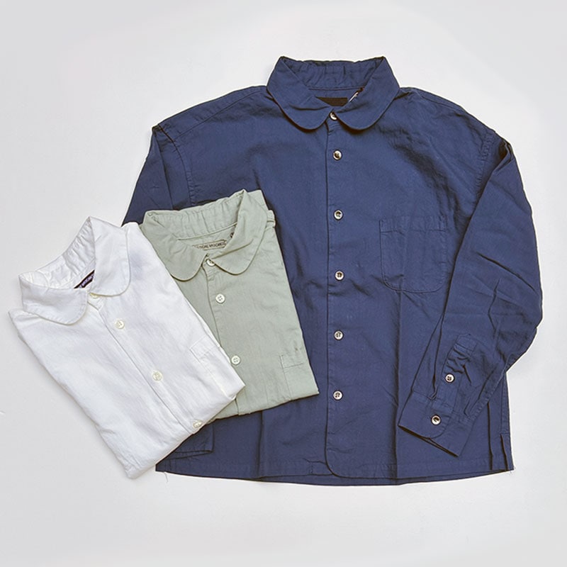 ティグルブロカンテ オーガニックツイル ラウンドカラーベニスビーチシャツ unisex