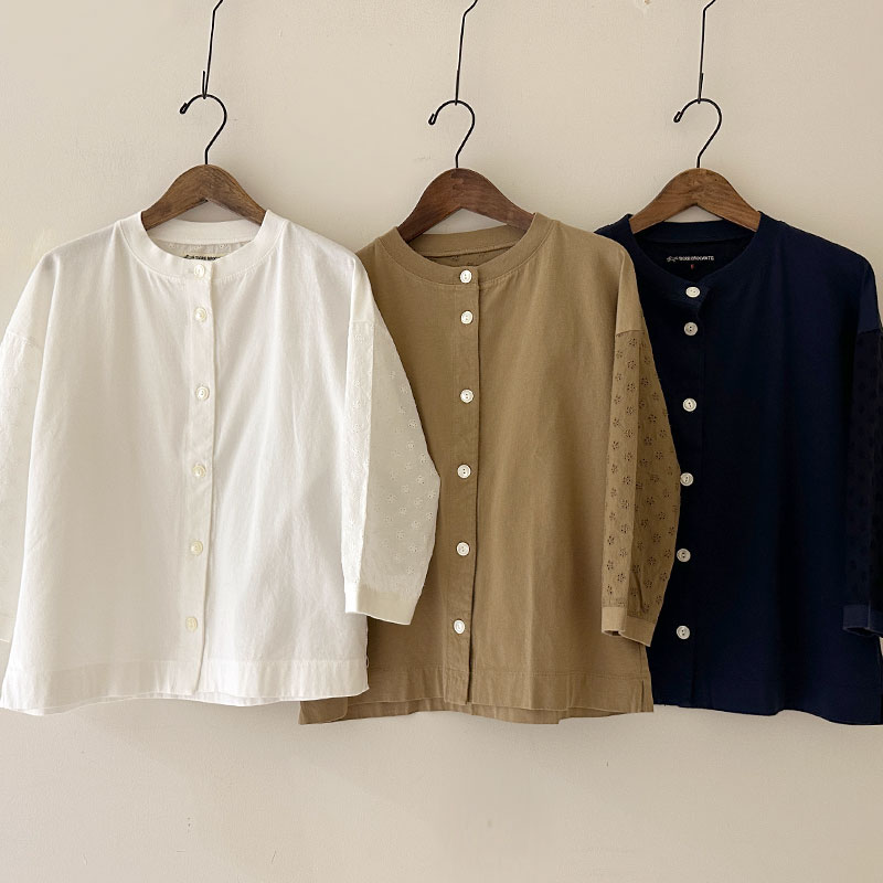 ティグルブロカンテ オーガニック30天竺フレンチスウィッチカーディガン