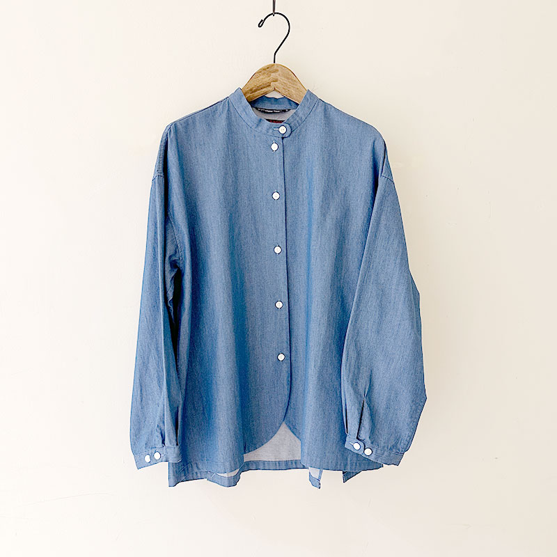 ティグルブロカンテ 4ozツイルライトデニム バックスリットシャツ Light Indigo