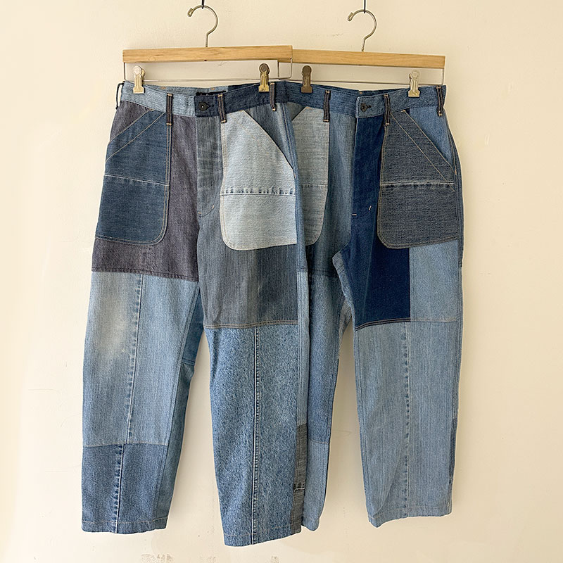 ティグルブロカンテ デニムMIX ベイカーパンツ unisex Indigo