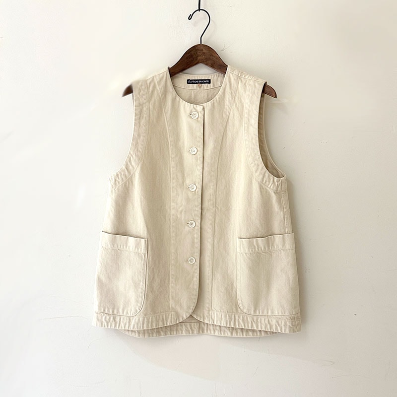 ティグルブロカンテ 9.5ozカツラギ BIG PKTロングベスト Natural