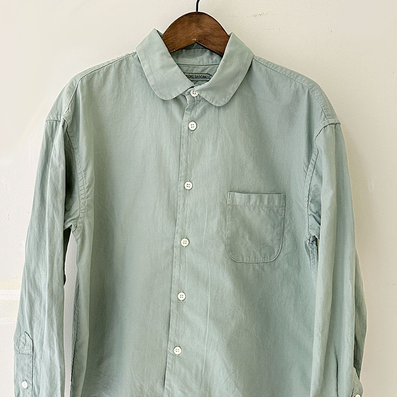 ティグルブロカンテ オーガニックツイル ラウンドカラーベニスビーチシャツ unisex