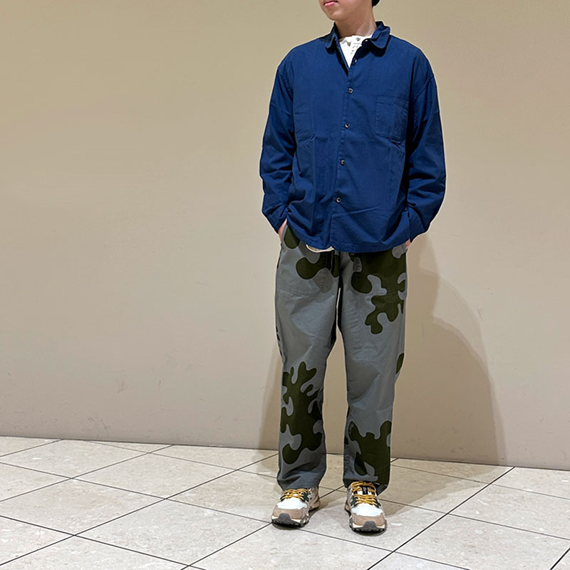 ティグルブロカンテ オーガニックツイル ラウンドカラーベニスビーチシャツ unisex