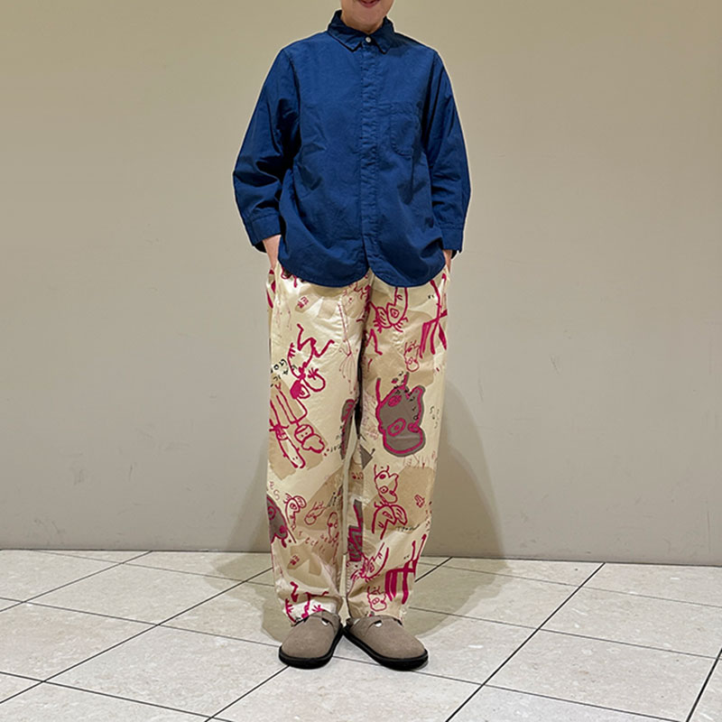 ティグルブロカンテ オーガニックツイル ラウンドカラーベニスビーチシャツ unisex