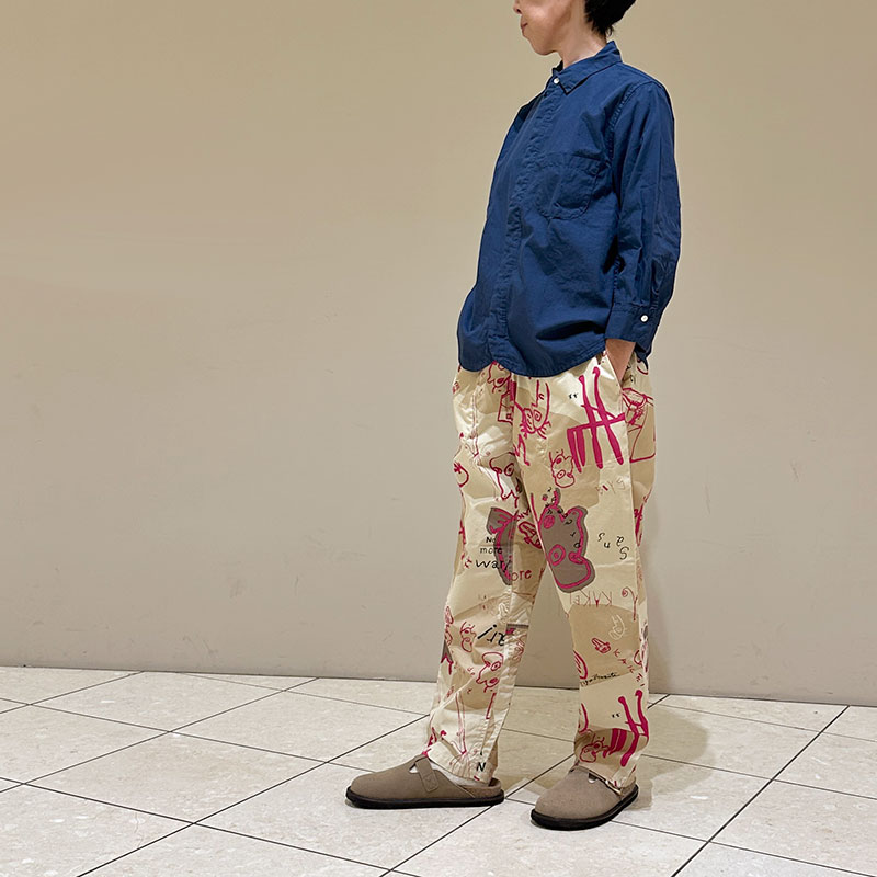 ティグルブロカンテ オーガニックツイル ラウンドカラーベニスビーチシャツ unisex