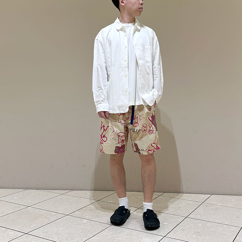 ティグルブロカンテ オーガニックツイル ラウンドカラーベニスビーチシャツ unisex