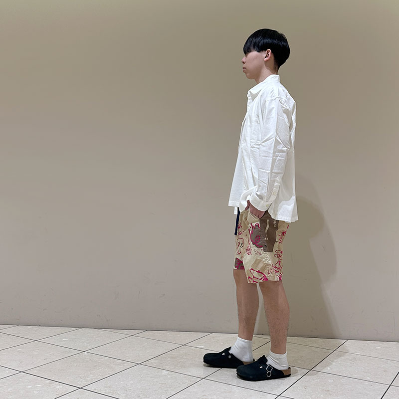 ティグルブロカンテ オーガニックツイル ラウンドカラーベニスビーチシャツ unisex