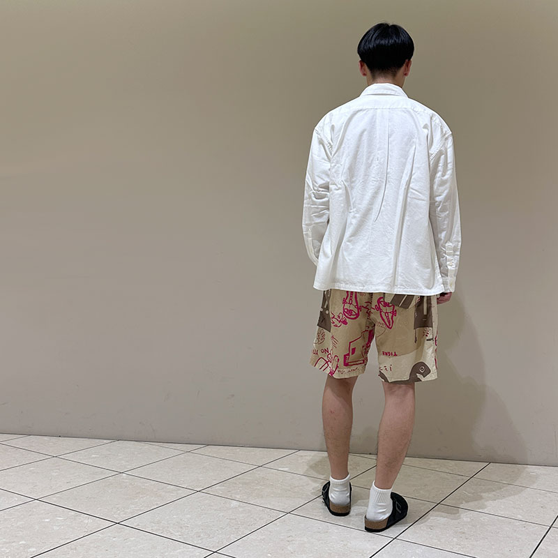 ティグルブロカンテ オーガニックツイル ラウンドカラーベニスビーチシャツ unisex