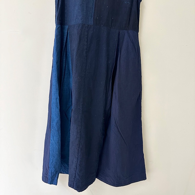 ティグルブロカンテ　インディゴ　ワンピース NEW ティグルブロカンテ 6oz Denim プリーツワンピース Indigo