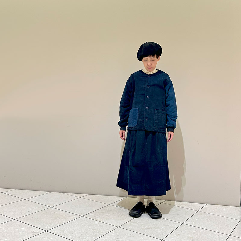 ティグルブロカンテ 藍の古布 ビッグタック N/Sワンピース