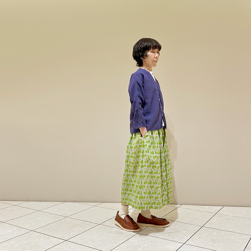 ティグルブロカンテ 40リネン Vネックストールマンシャツ unisex