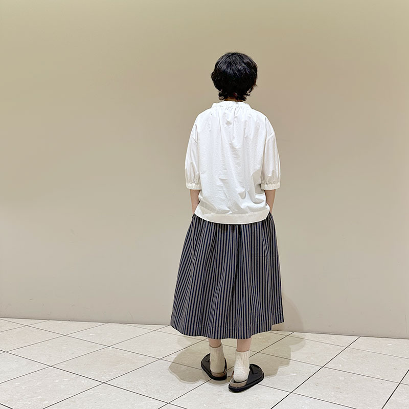 ティグルブロカンテ ブロード フラッフィーストレッチブラウス White