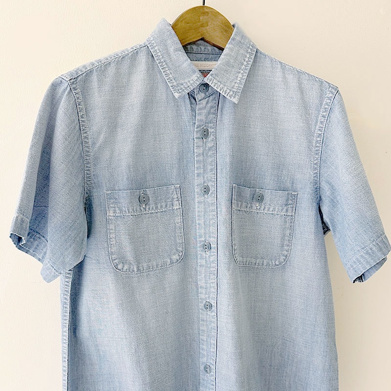 ティグルブロカンテ 4.5ozシャンブレー レギュラーワークS/Sシャツ unisex Hand Fade