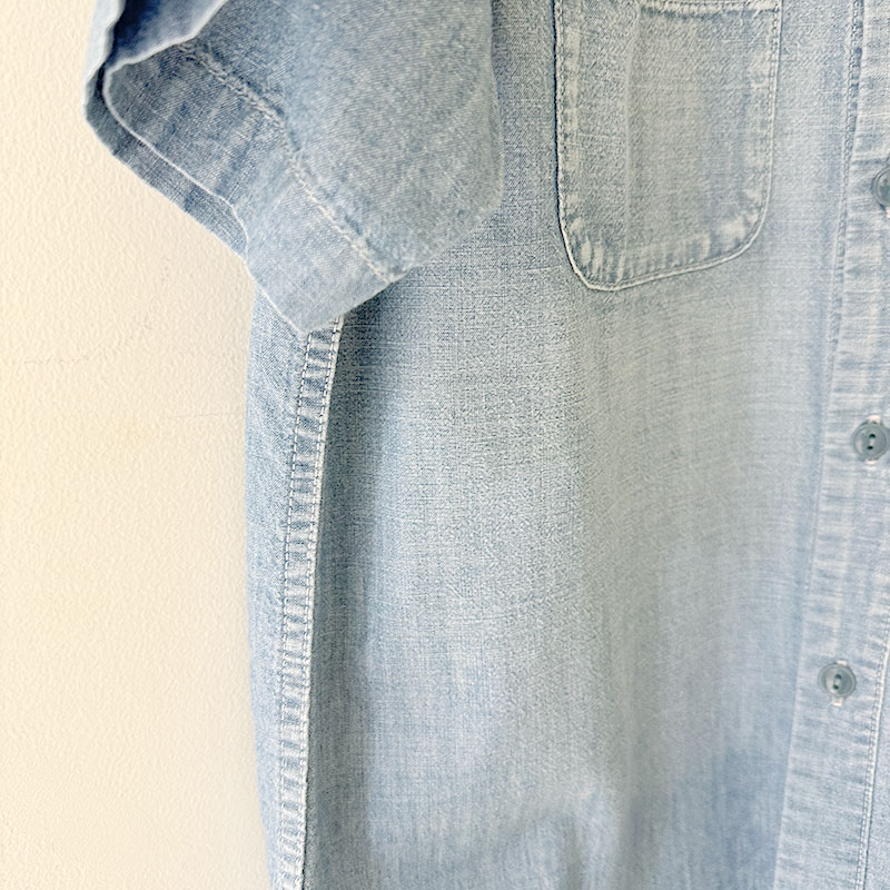 ティグルブロカンテ 4.5ozシャンブレー レギュラーワークS/Sシャツ unisex Hand Fade