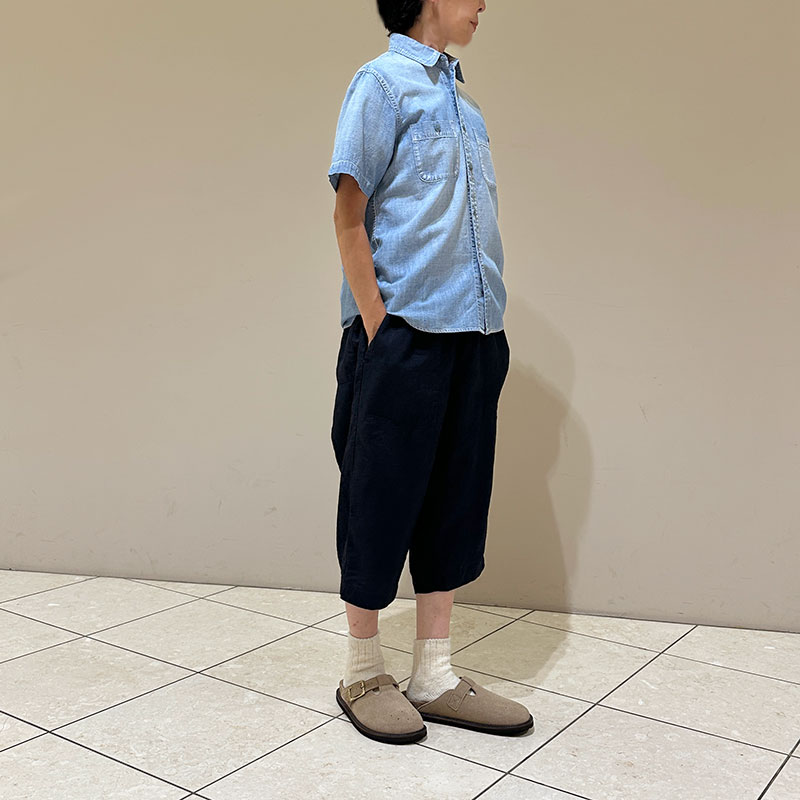 ティグルブロカンテ 4.5ozシャンブレー レギュラーワークS/Sシャツ unisex Hand Fade