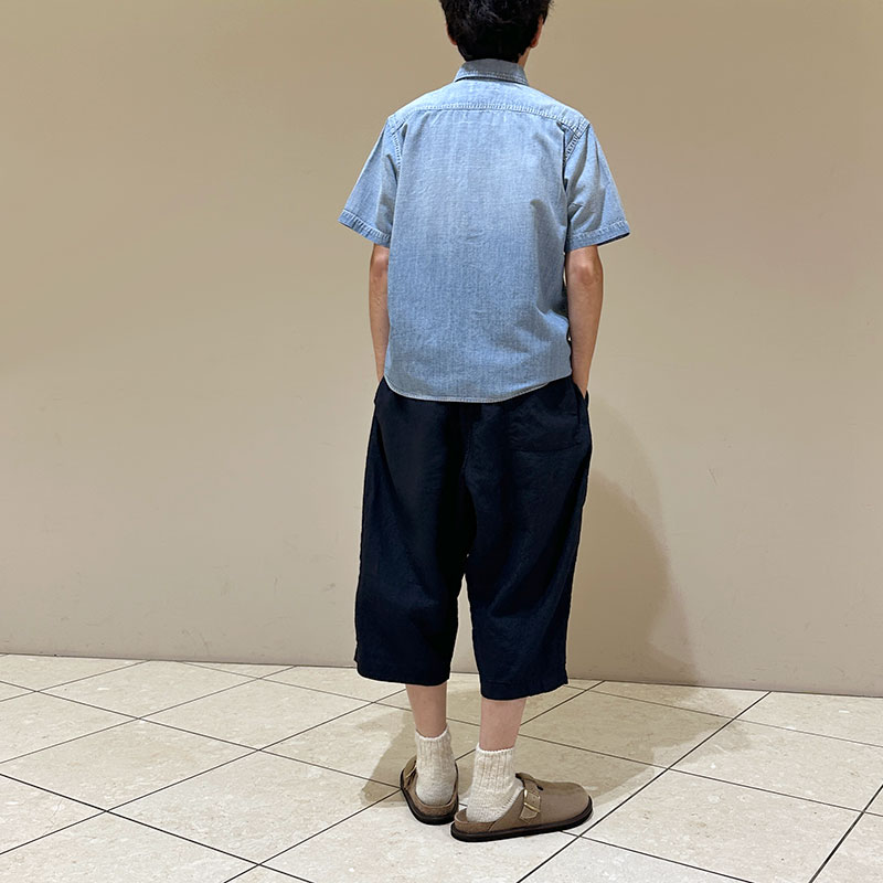 ティグルブロカンテ 4.5ozシャンブレー レギュラーワークS/Sシャツ unisex Hand Fade