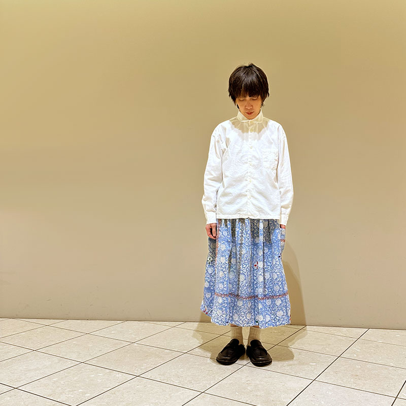 ティグルブロカンテ オーガニックツイル ラウンドカラーベニスビーチシャツ unisex