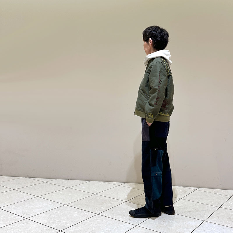 ティグルブロカンテ SKY刺繍 アーミーリブジャケット unisex Khaki