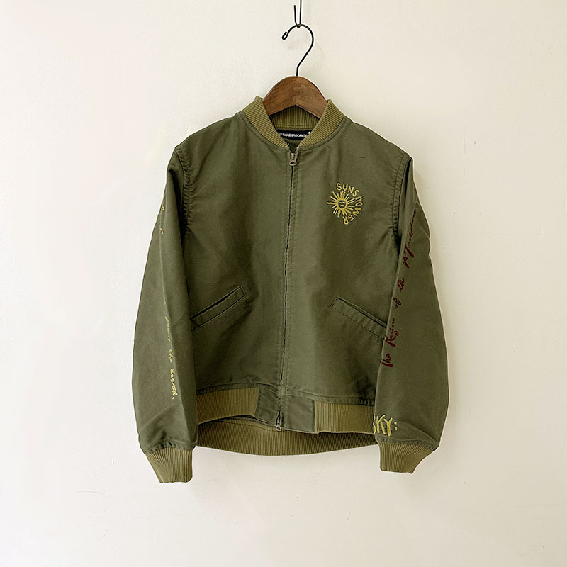 ティグルブロカンテ SKY刺繍 アーミーリブジャケット unisex Khaki