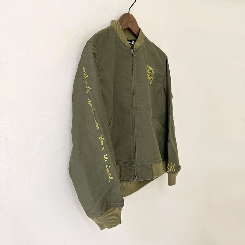 ティグルブロカンテ SKY刺繍 アーミーリブジャケット unisex Khaki