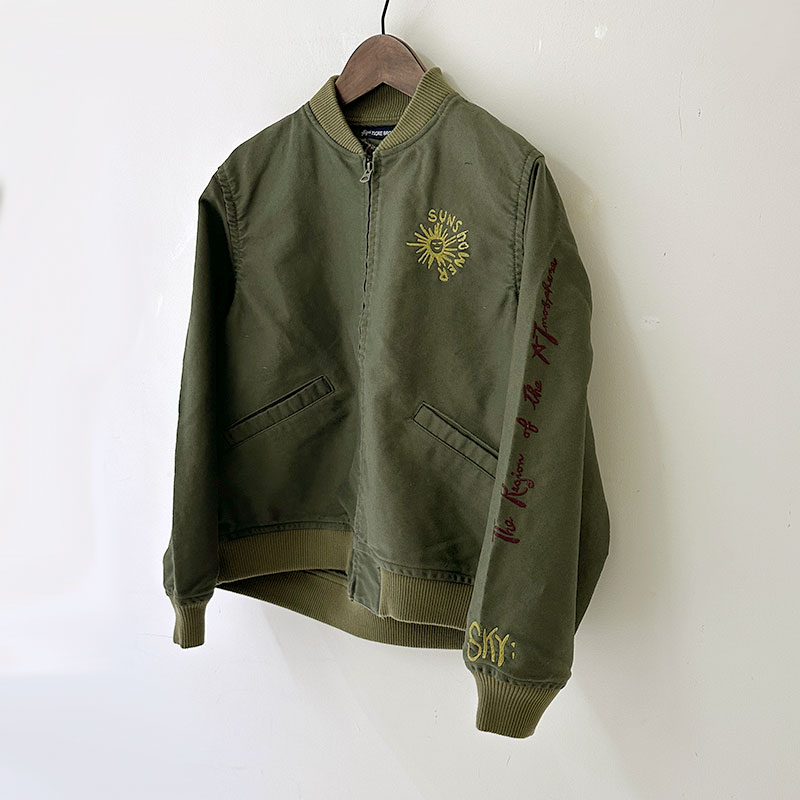 ティグルブロカンテ SKY刺繍 アーミーリブジャケット unisex Khaki