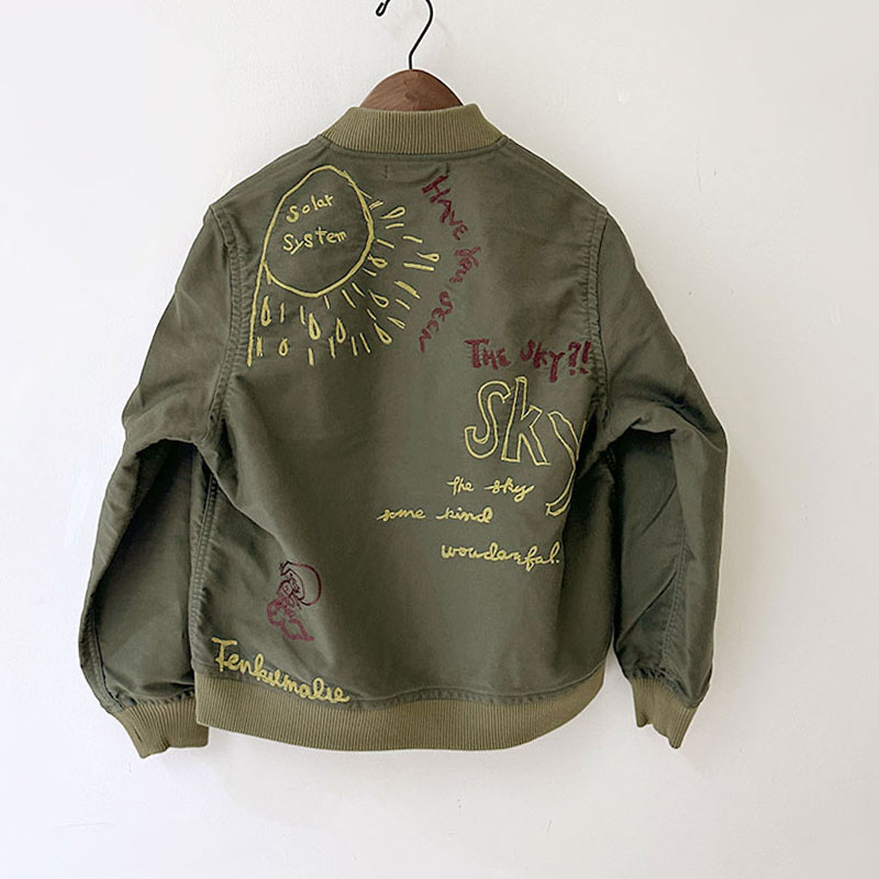 ティグルブロカンテ SKY刺繍 アーミーリブジャケット unisex Khaki