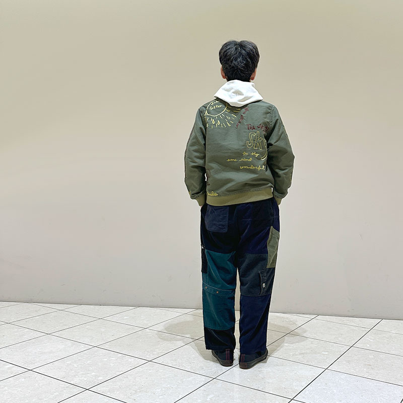 ティグルブロカンテ SKY刺繍 アーミーリブジャケット unisex Khaki