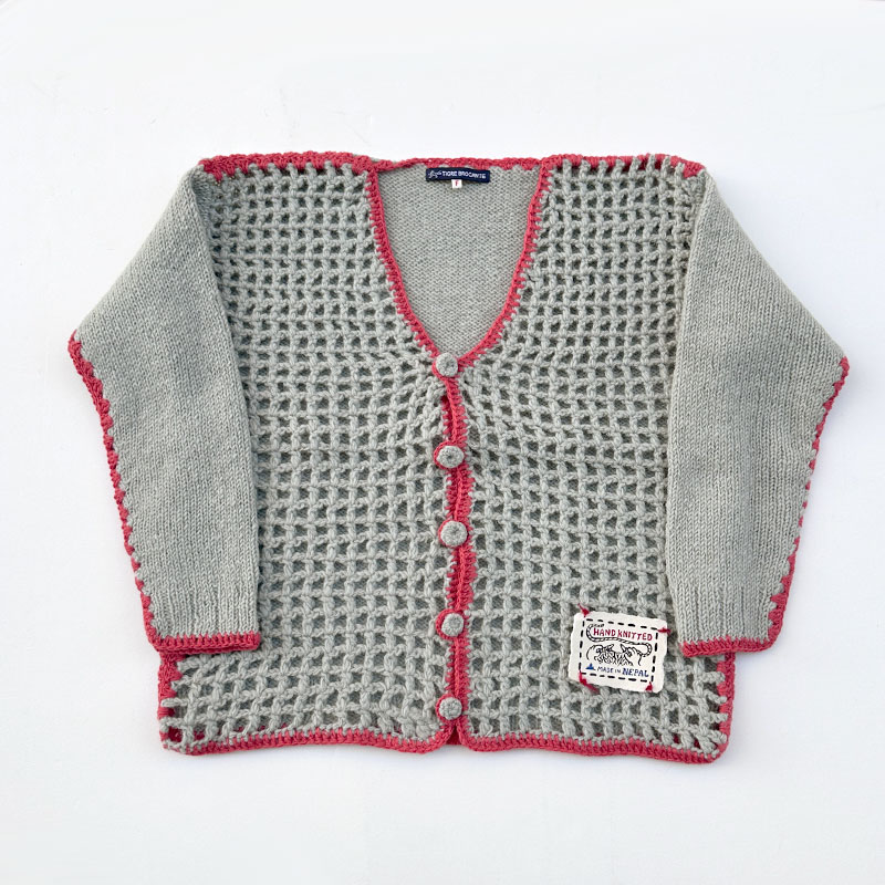 ティグルブロカンテ ネットワークニット カーディガン unisex