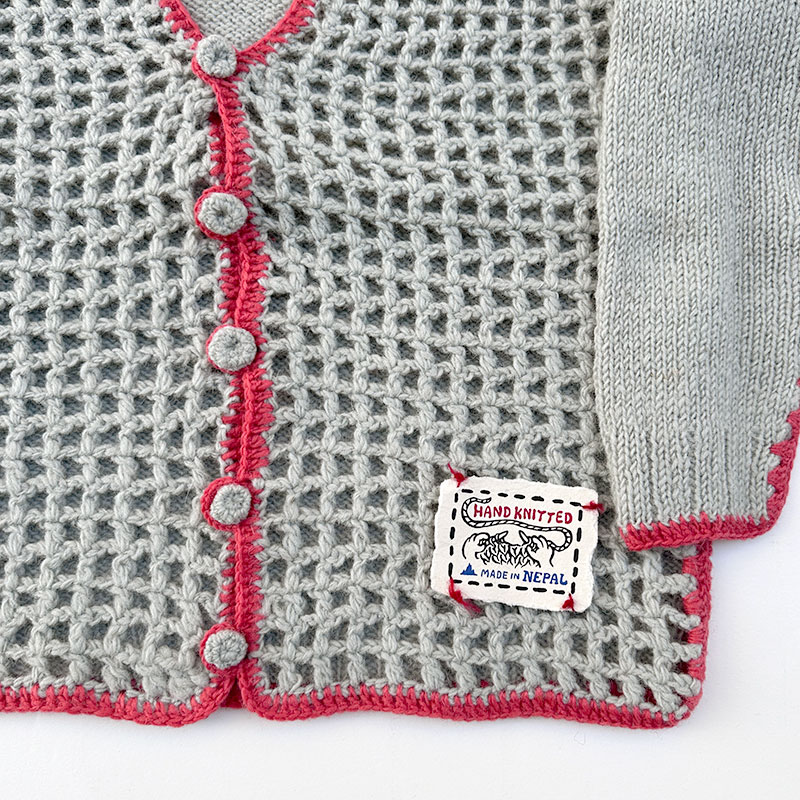 ティグルブロカンテ ネットワークニット カーディガン unisex