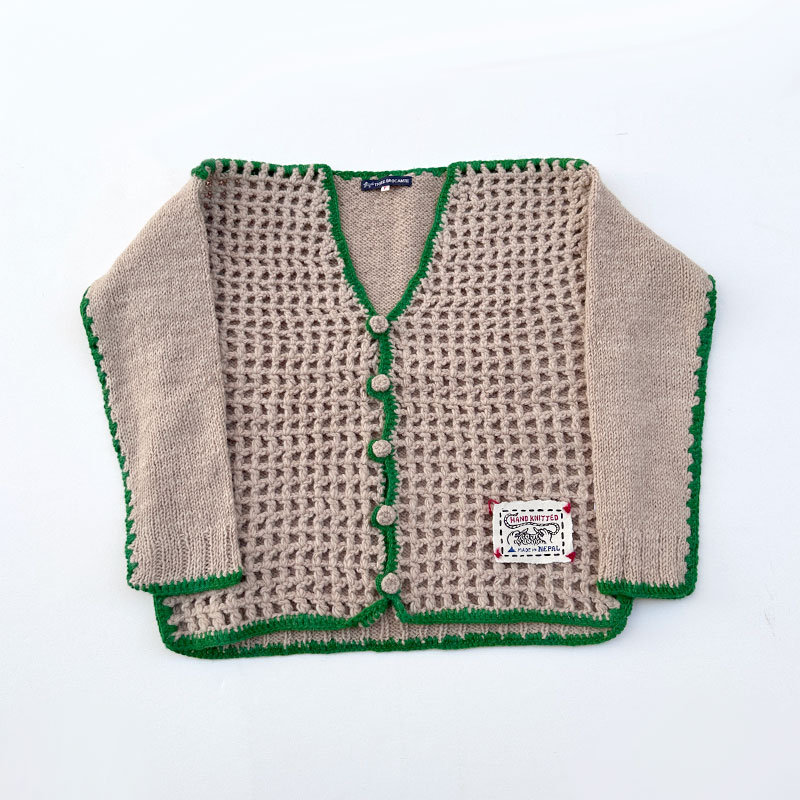 ティグルブロカンテ ネットワークニット カーディガン unisex