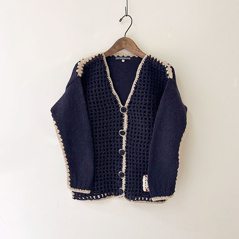 ティグルブロカンテ ネットワークニット カーディガン unisex
