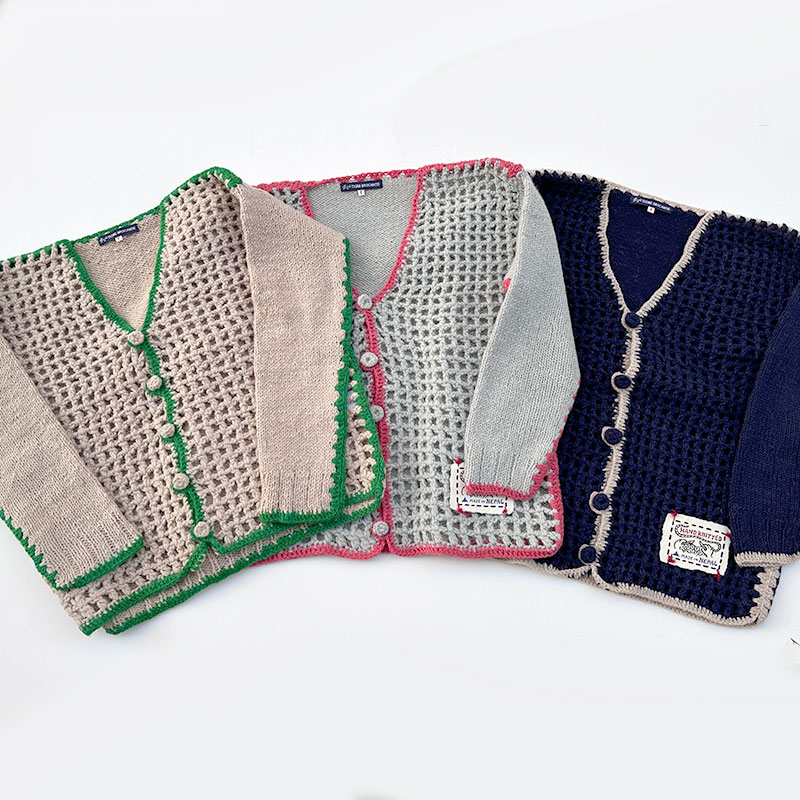 ティグルブロカンテ ネットワークニット カーディガン unisex