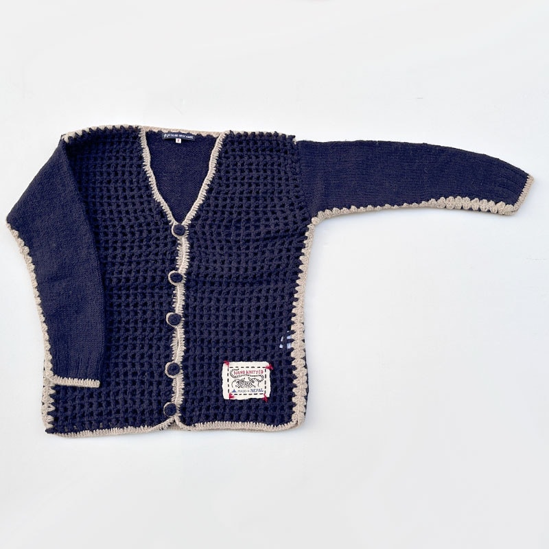 ティグルブロカンテ ネットワークニット カーディガン unisex