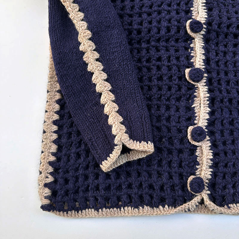 ティグルブロカンテ ネットワークニット カーディガン unisex