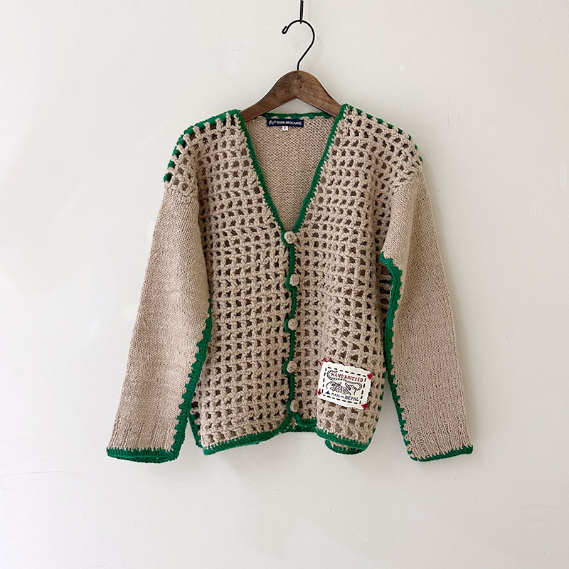 ティグルブロカンテ ネットワークニット カーディガン unisex