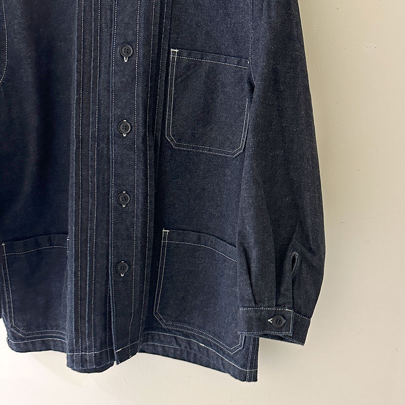 ティグルブロカンテ 12.75ozDenim タックシャツジャケット Indigo