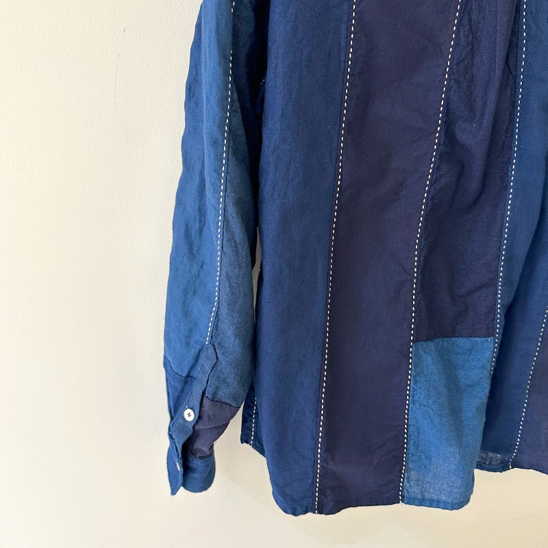 FUNSET OF ART IDG　刺し子パッチワークノームシャツ