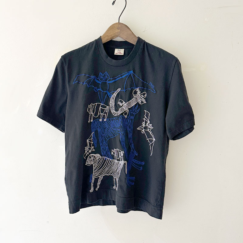 ティグルブロカンテ Lively animals刺繍Tシャツ unisex