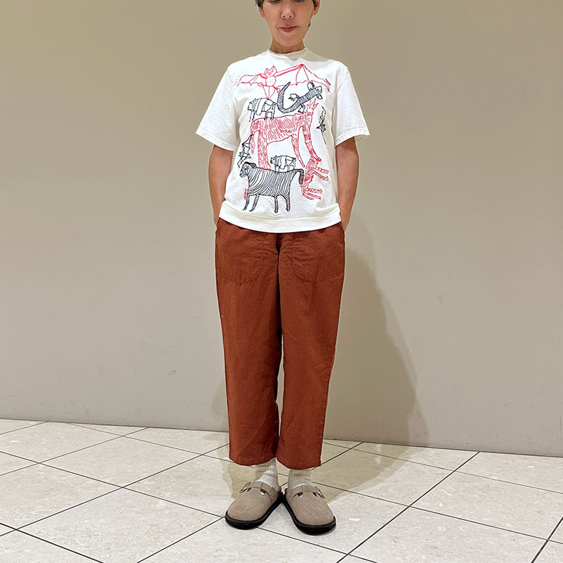 ティグルブロカンテ Lively animals刺繍Tシャツ unisex