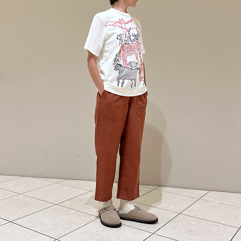 ティグルブロカンテ Lively animals刺繍Tシャツ unisex