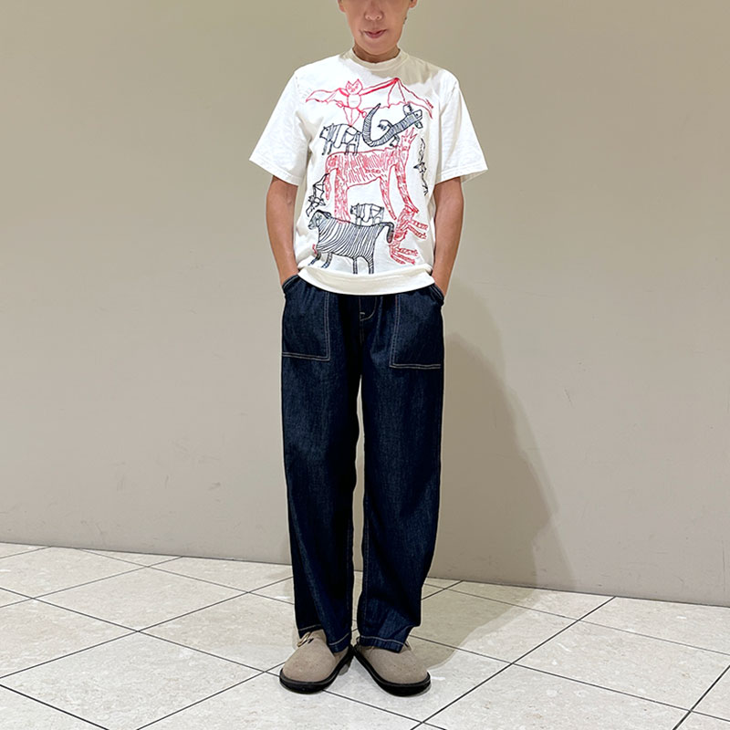 ティグルブロカンテ Lively animals刺繍Tシャツ unisex
