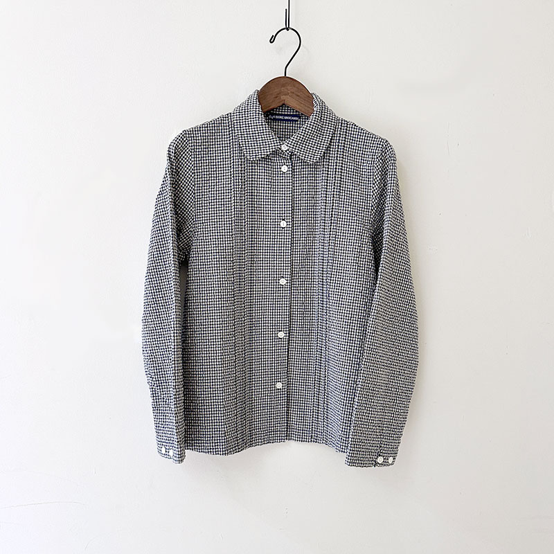 ティグルブロカンテ ギンガムドビー ピンタックシャツ