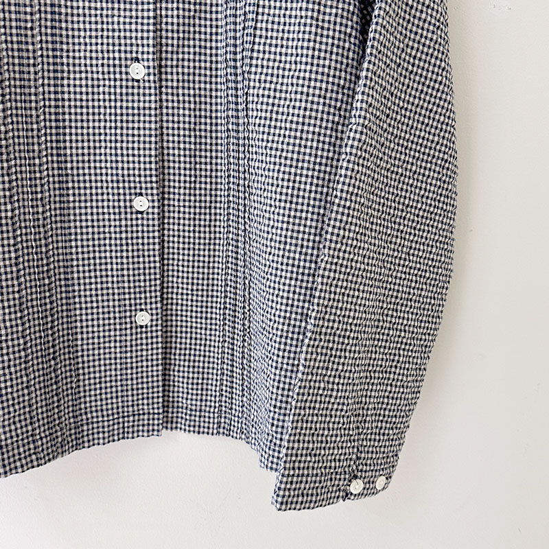 ティグルブロカンテ ギンガムドビー ピンタックシャツ