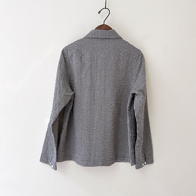 ティグルブロカンテ ギンガムドビー ピンタックシャツ