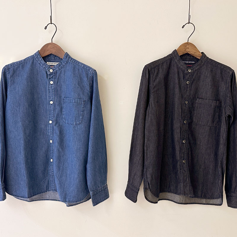 ティグルブロカンテ 6オンスデニム　スタンドカラーL/S シャツ　unisex　