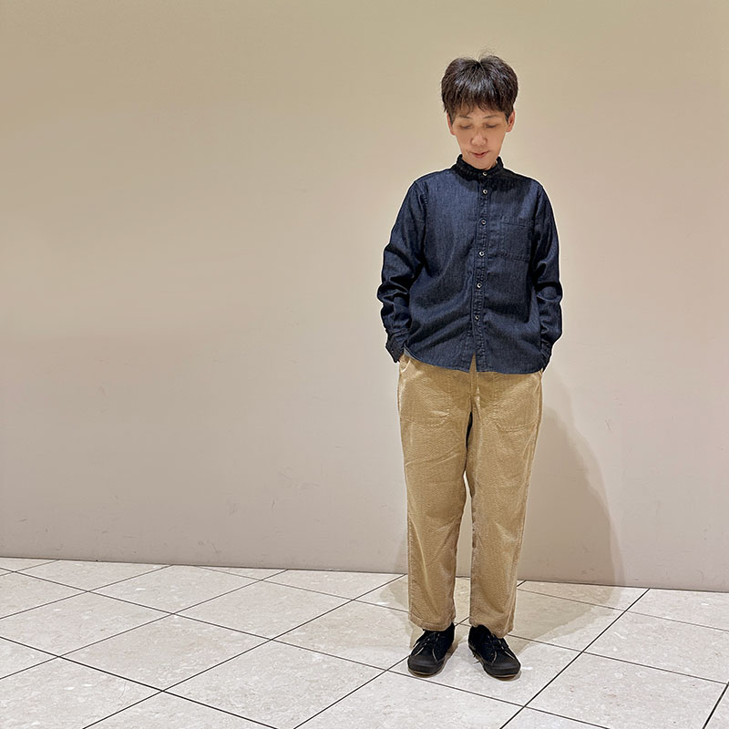 ティグルブロカンテ 6オンスデニム　スタンドカラーL/S シャツ　unisex　