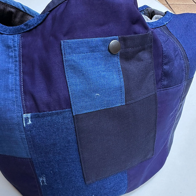 FUNSET OF ART パッチワーク風呂敷巾着BAG IDG