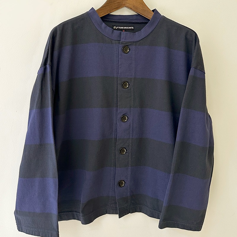 ティグルブロカンテ ワイドピッチボーダー ヤッコカーディガン unisex