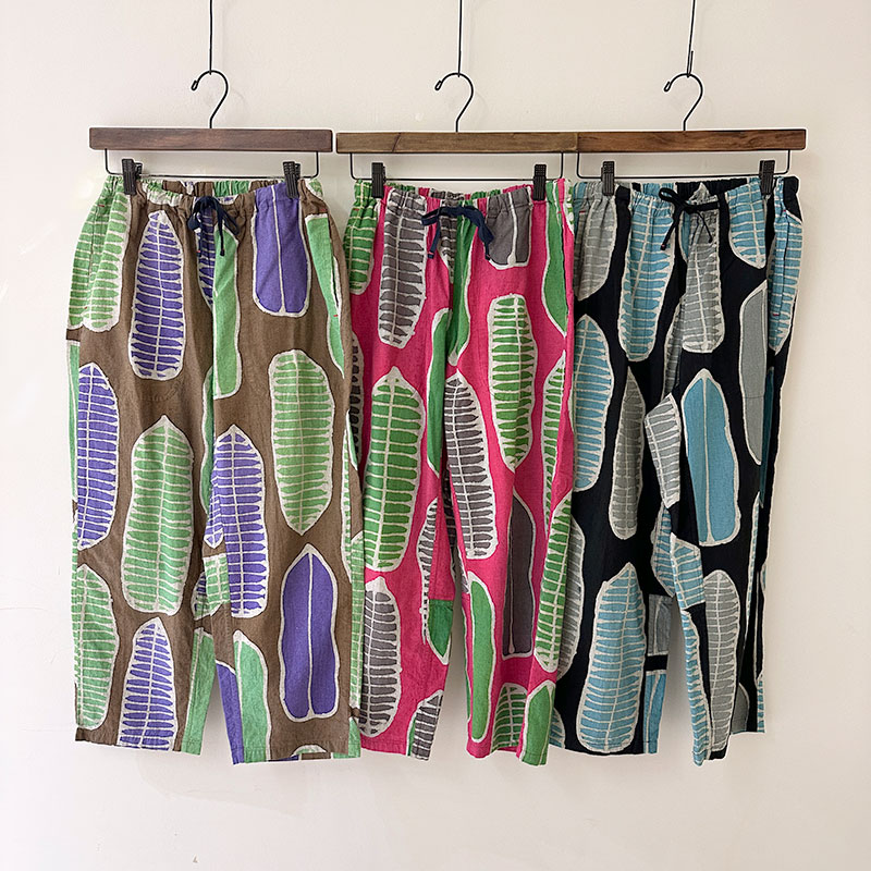 ティグルブロカンテ 南国の葉Batik タゴサクパンツ unisex